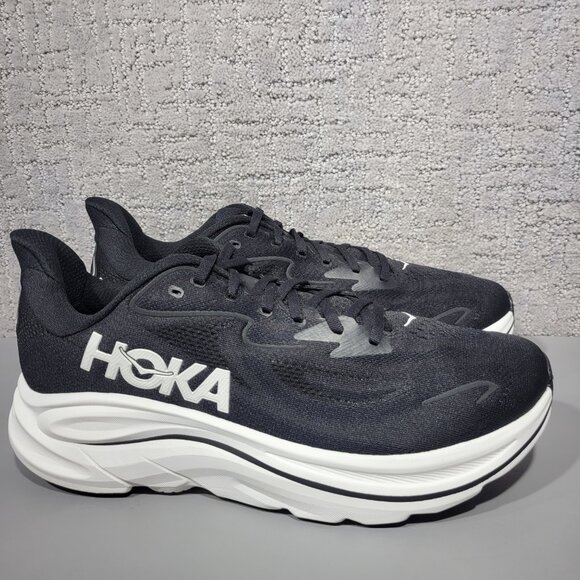 Hoka One One Clifton 10 Men's Size US 12D Black White Athletic Running Sneakers. - Picture 14 of 14